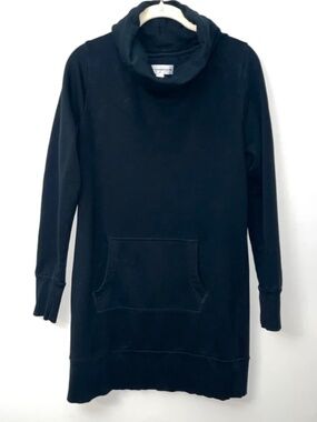 Cutter & Buck Dress Black Fleece Pullover Pocket Cowl Neck WARM